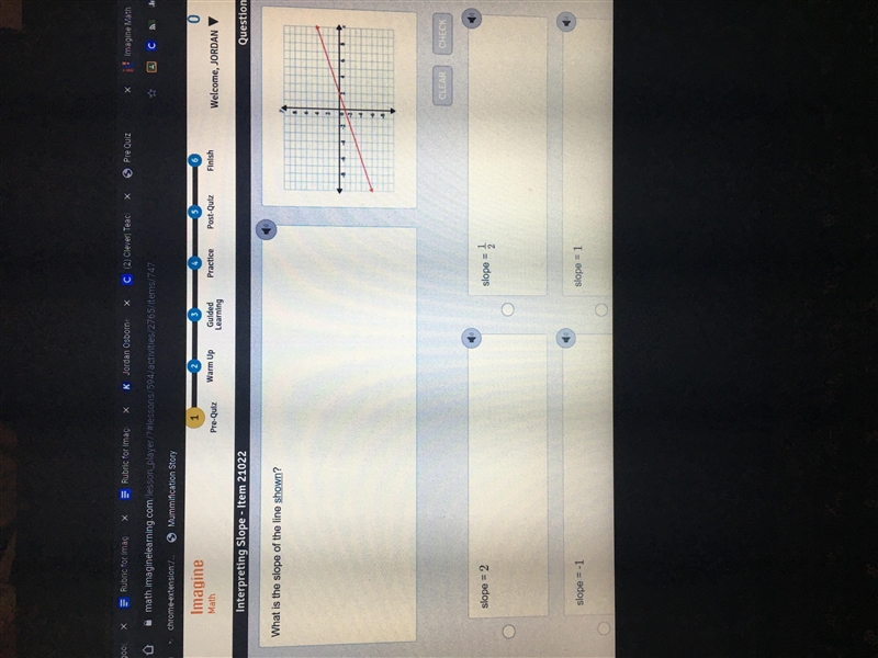 What is the slope of the line shown?-example-1