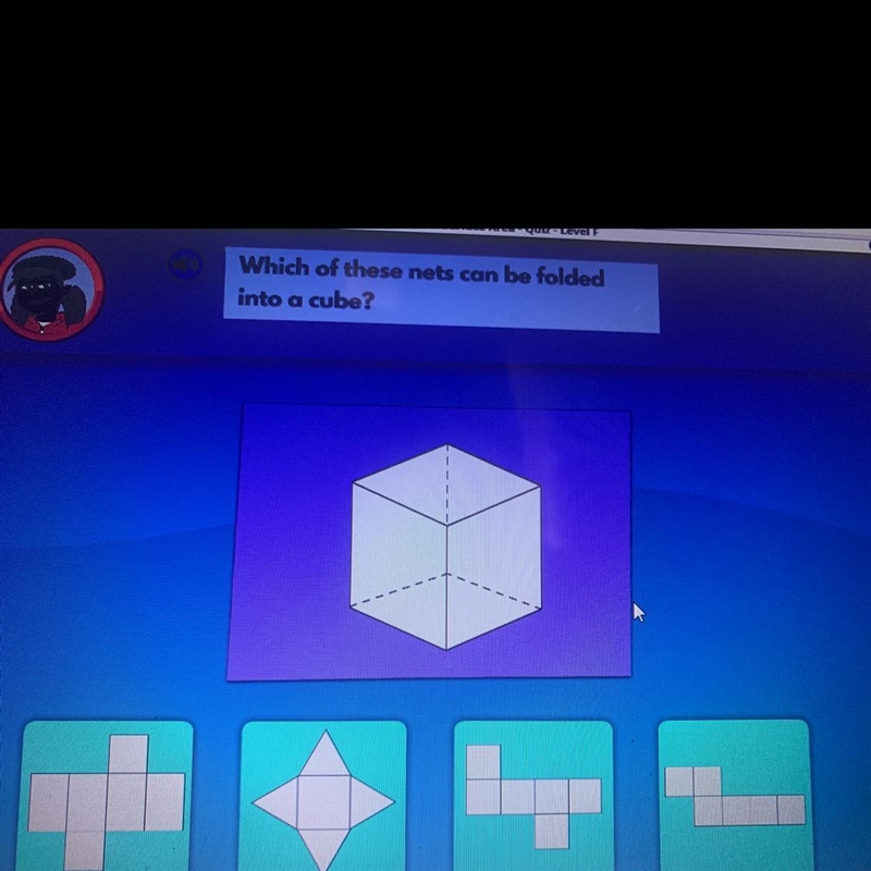 Which of these nets can be folded into a cube?-example-1