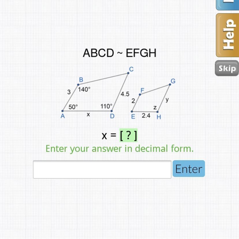 What is the answer? ABCD ~ EFGH-example-1