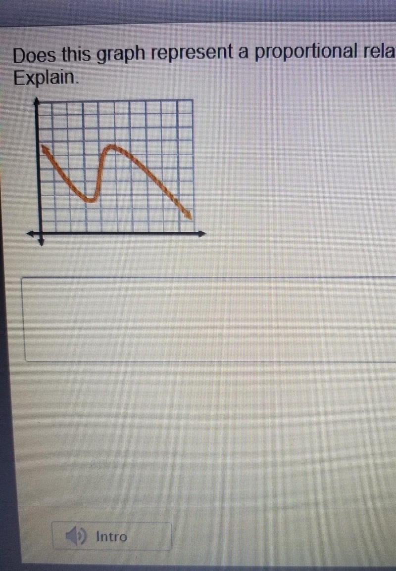 Does this graph represent a proportional relationship? Explain​-example-1