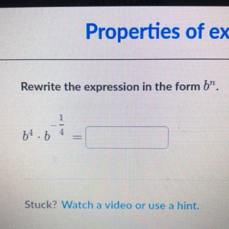 Rewrite the expression in the form b^n-example-1