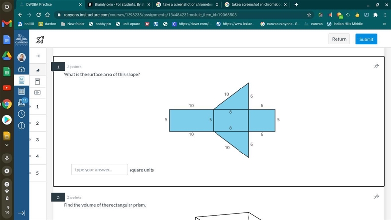 Whats the surface area of this shape?-example-1