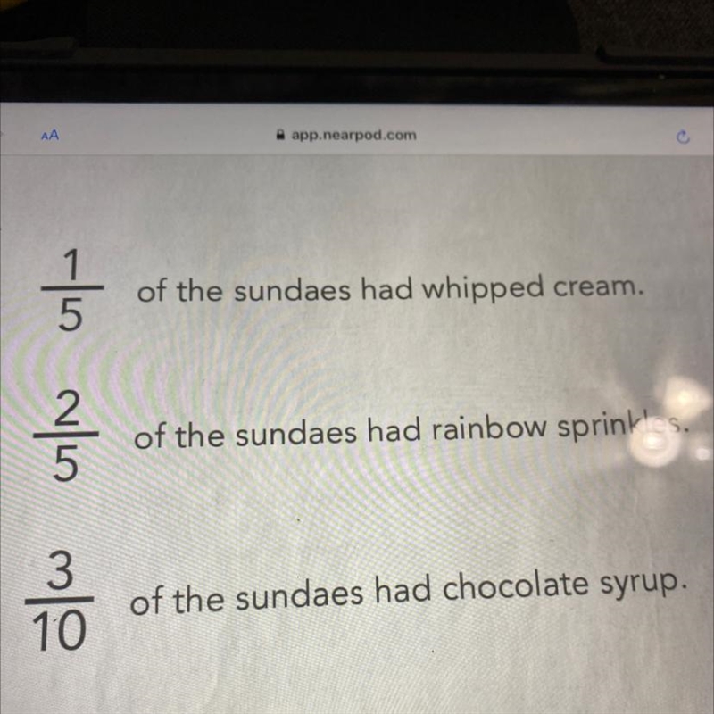 Abby organized an ice cream social at school. She sold 110 sundaes and kept track-example-1