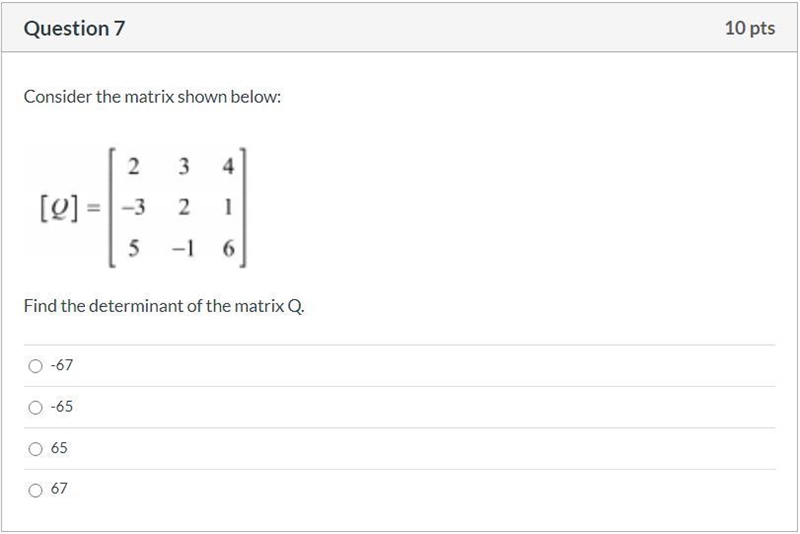 Please help! Correct answer only, please! Consider the matrix shown below: Find the-example-1