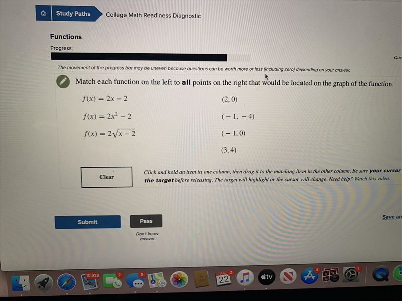 Match each function on the left to all points on the right ! Please help!-example-1