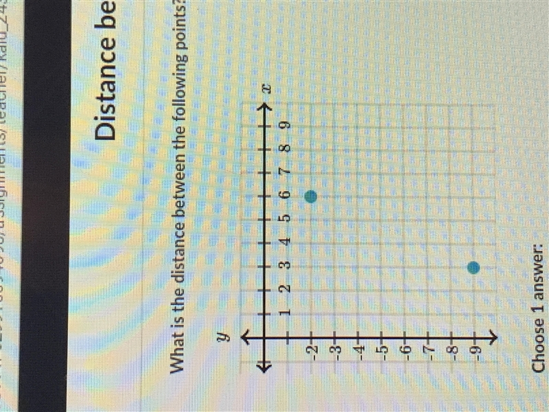 What is the distance between the following points ?-example-1