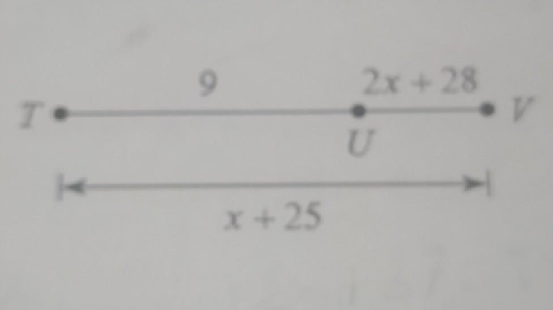 Solve for x, UV and TV​-example-1