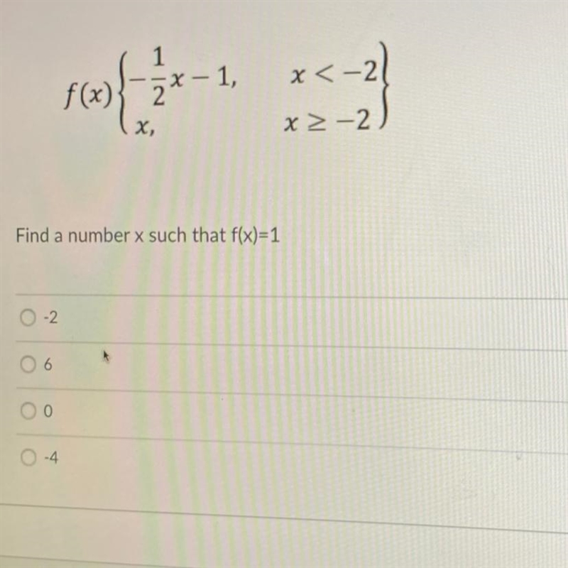 Please help me! Find the number x such that f(x) =1-example-1