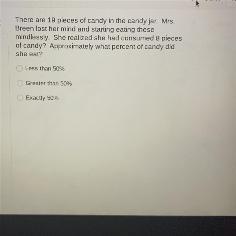 there are 19 pieces of candy in the candy jar Mrs Breen lost her mind and started-example-1