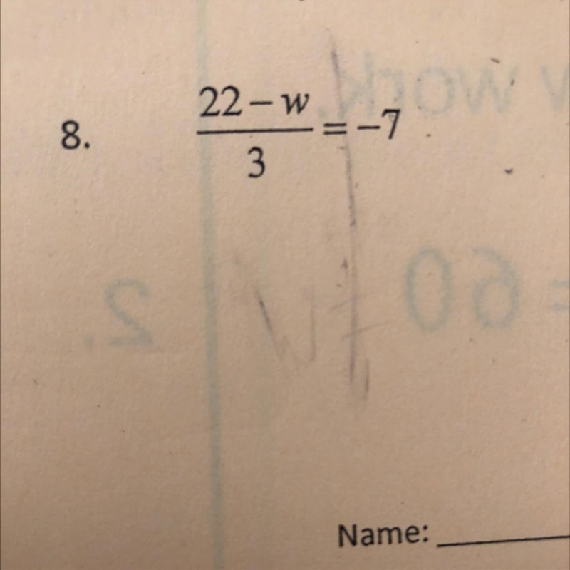 Please hurry i need help solve for W-example-1