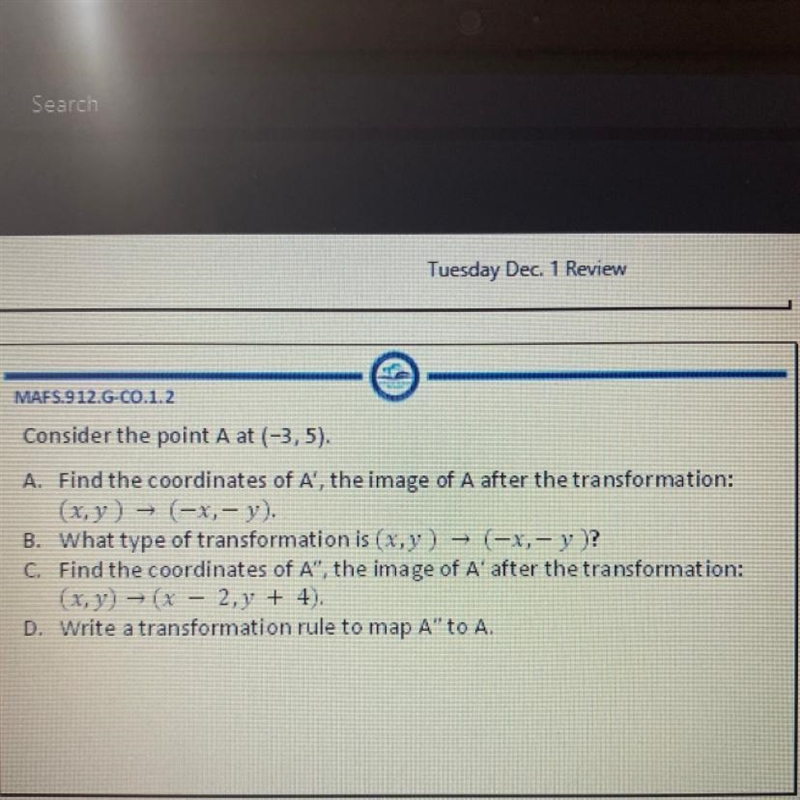 Consider the points A at (-3,5)-example-1