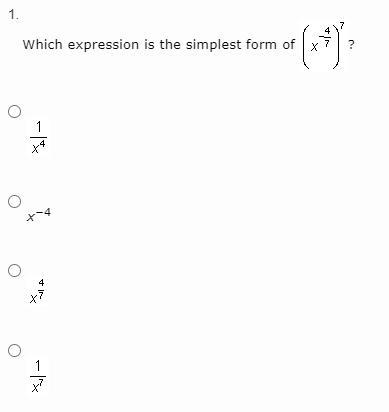 Which expression is the simplest form of...-example-1