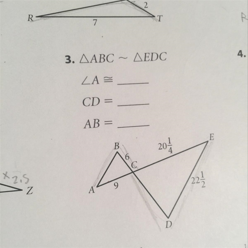 Similar Figures ABC ~ EDC-example-1