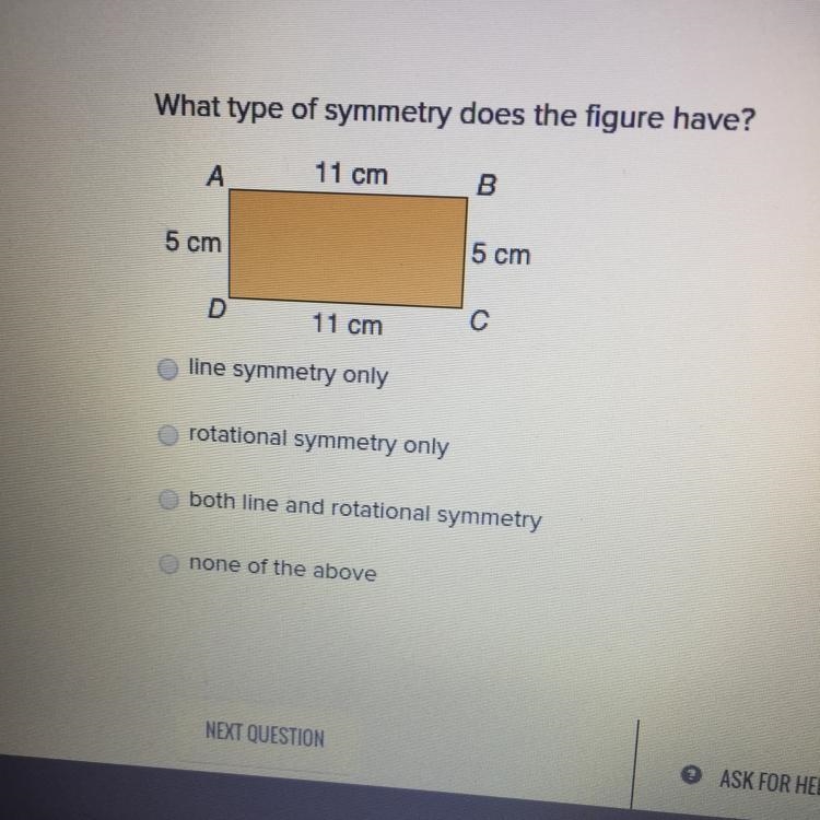 What type of symmetry does the figure have?-example-1