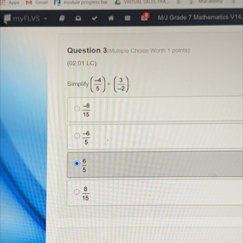 Simplify (-4/5) ÷ (3/-2) Please help!!!-example-1