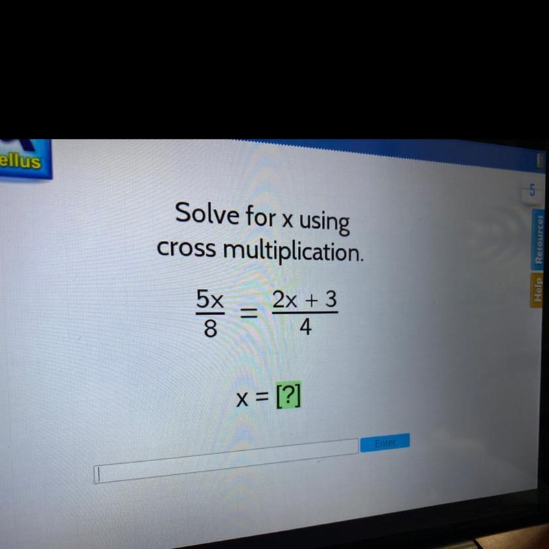 Solve for x using cross multiplication.-example-1