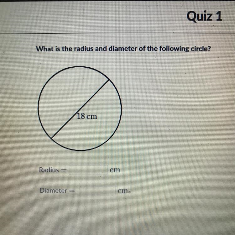 What is the radius and diameter of the circle!?-example-1