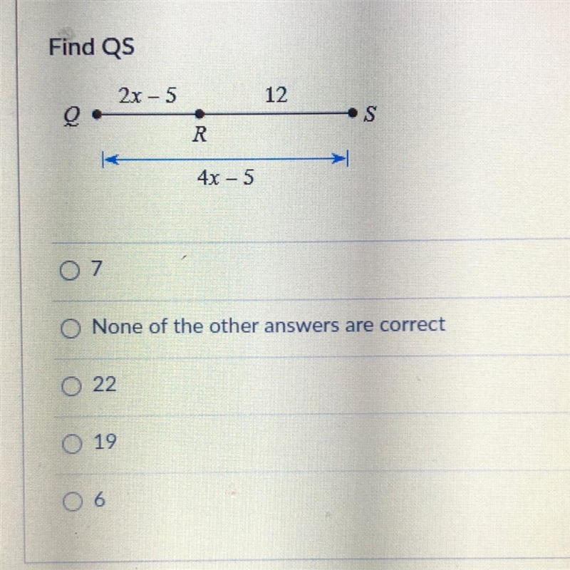 Find QS 7 22 19 6 none are correct-example-1