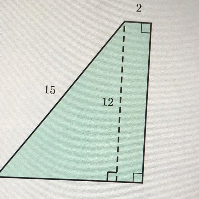 What is the area of the trapezoid shown below?-example-1