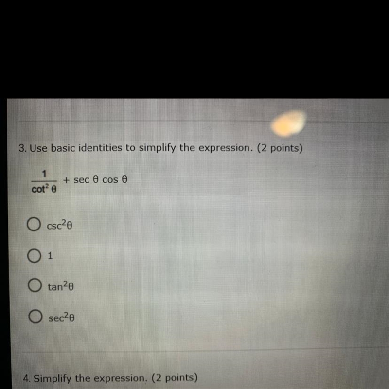 Use basic identities to simplify the expression-example-1