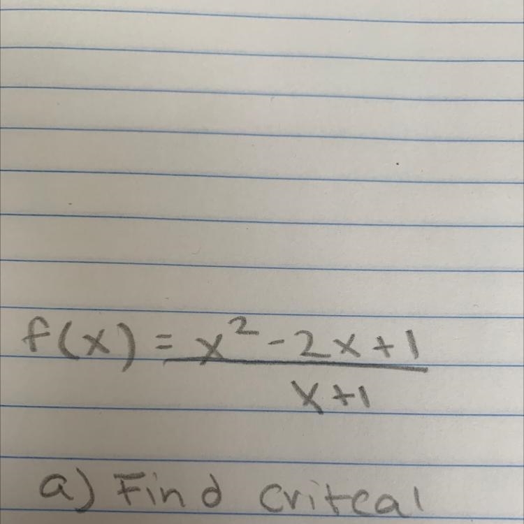 A) Find the critical numbers of f f (if any). b) Find the open interval(s) on which-example-1