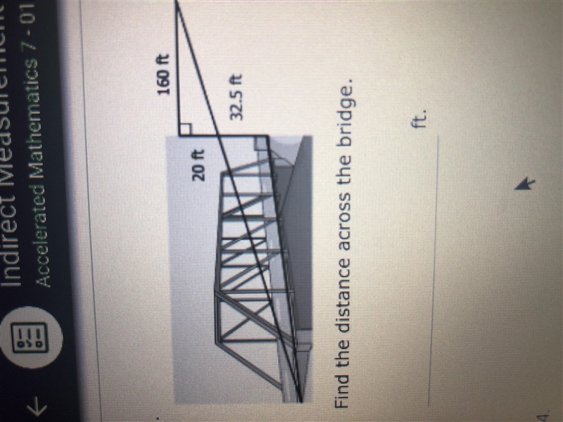 Find the distance across the bridge-example-1