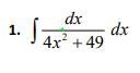 Necesito ayuda con una Integral por sustitución trigonométrica, Por favor!-example-1