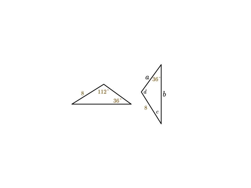 For the triangles shown, which detail would have to be given to prove them congruent-example-1