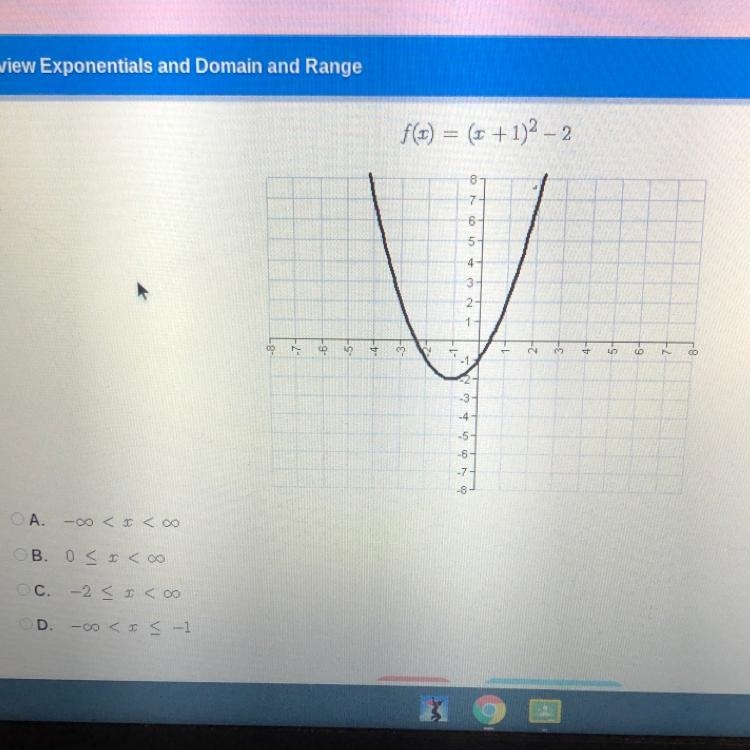 What is the domain of the function graphed below? PLEASE PLEASE HELP-example-1