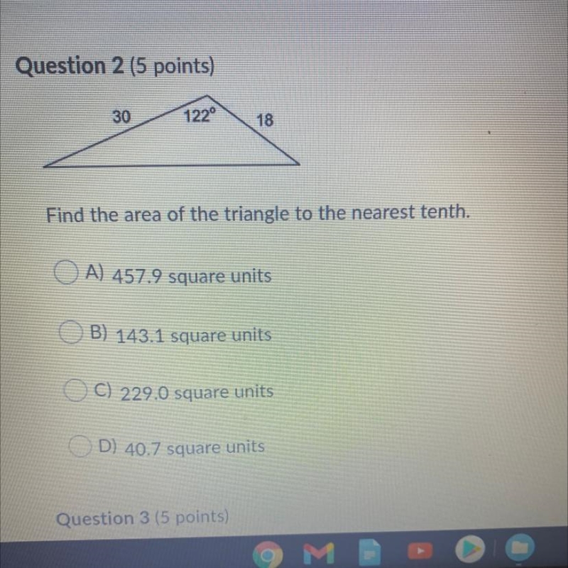 Find the area of the triangle to the nearest tenth-example-1