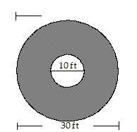 Find the area of the shaded region. Round results to the nearest unit.-example-1