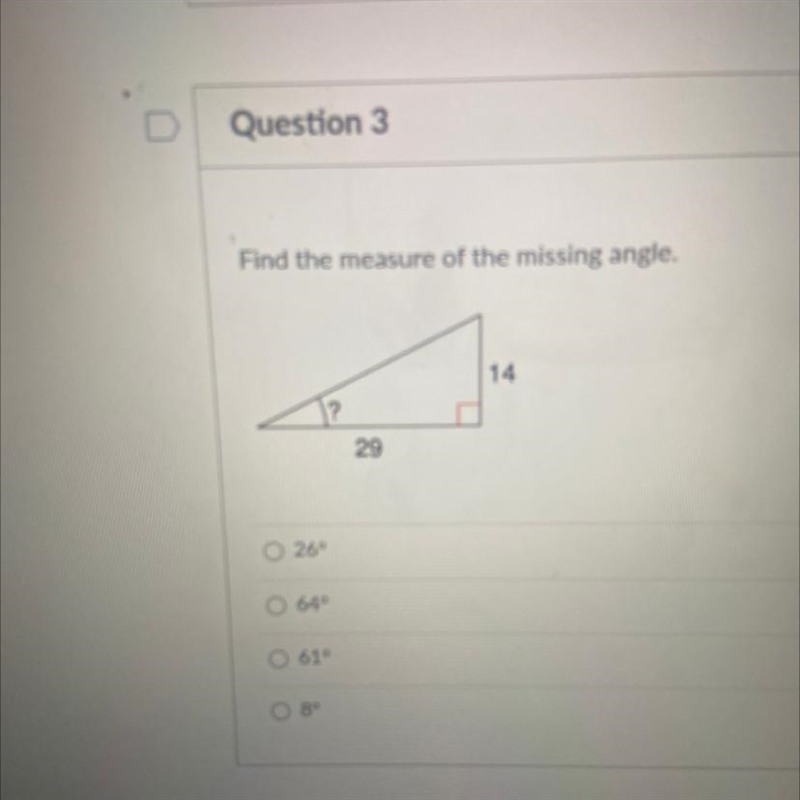 Find the measure of the missing angle.-example-1