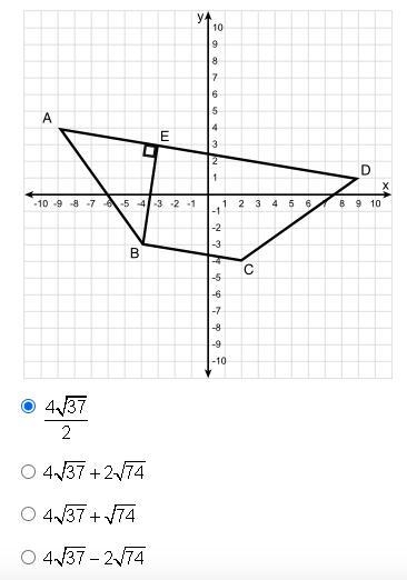 HELP ASAPP--- The figure below shows trapezoid ABCD on a coordinate plane. Which of-example-1