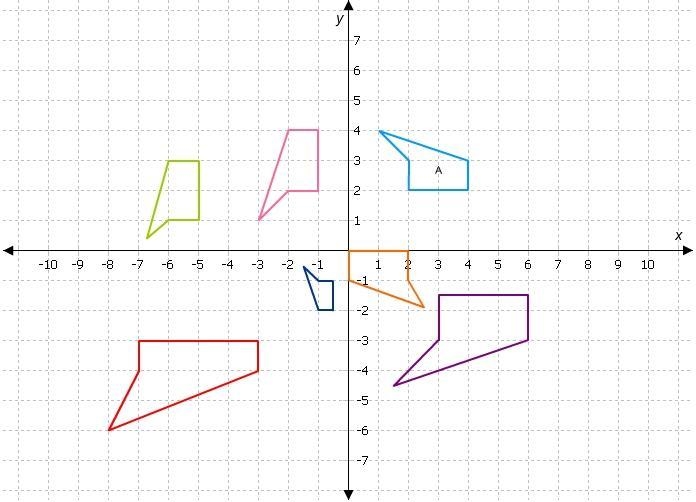 Select the shapes that are similar to shape A.-example-1