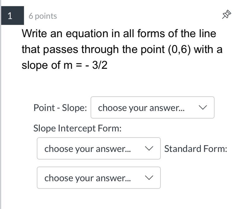 I need help answering this or at least help understanding how to do y=mx+b-example-1