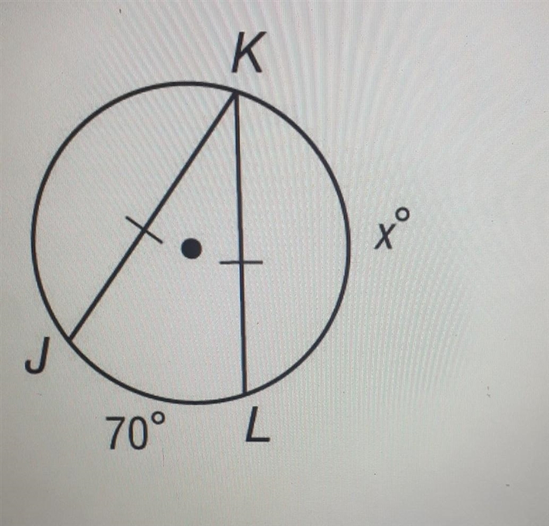 What is x in this geometry equation? Please answer I have no clue what I'm doing.​-example-1