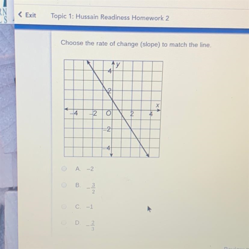 Choose the rate of change (slope) to match the line. ТУ 14 2 0 2 O A 2 B 3 D. celine-example-1