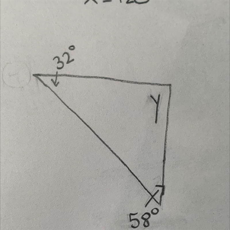 I need to find the missing angles of this triangle-example-1