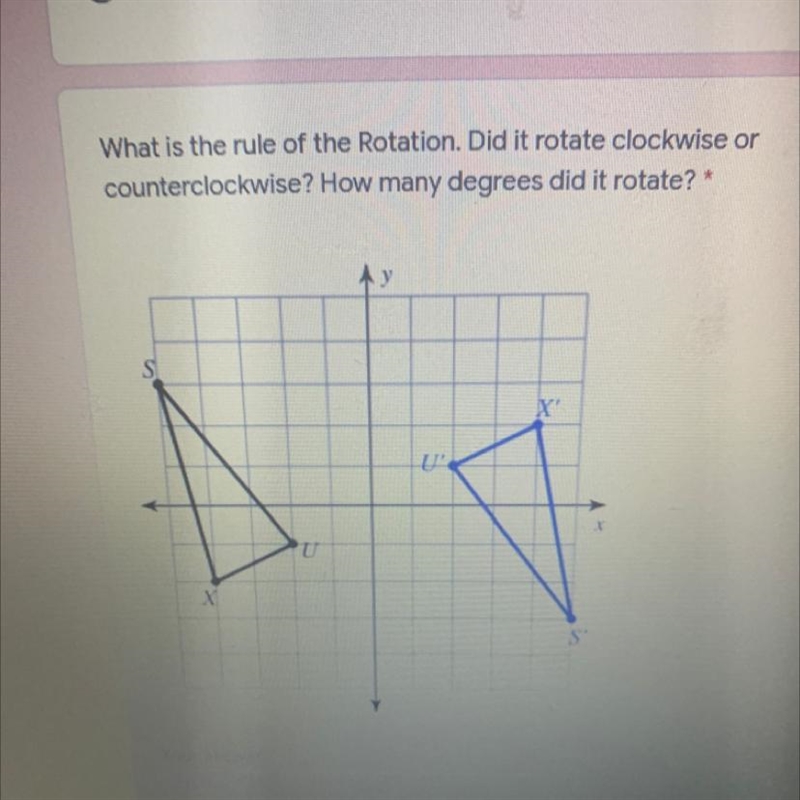 What is the rule of the rotation. Did it rotate clockwise or counterclockwise? How-example-1