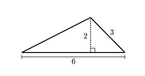 Find the area of the triangle below.-example-1