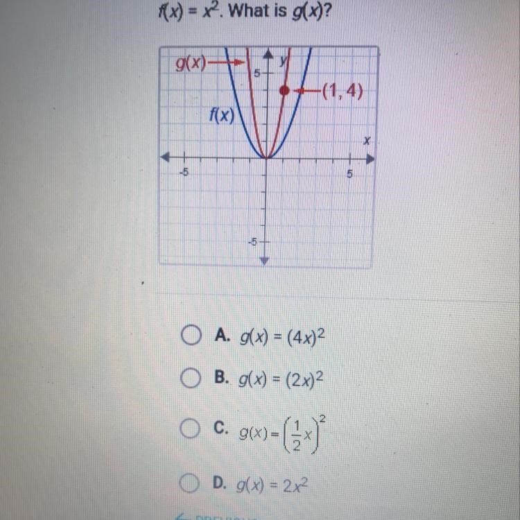 F(x) = x2. What is g(x)?-example-1