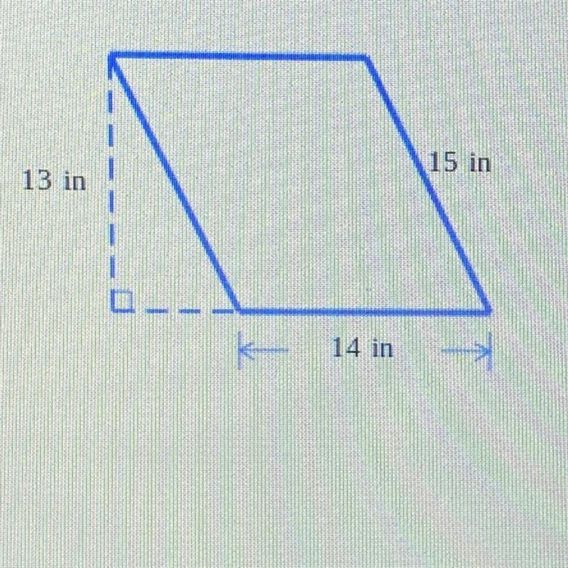 Find the area of this parallelogram. Be sure to include the correct unit in your answer-example-1