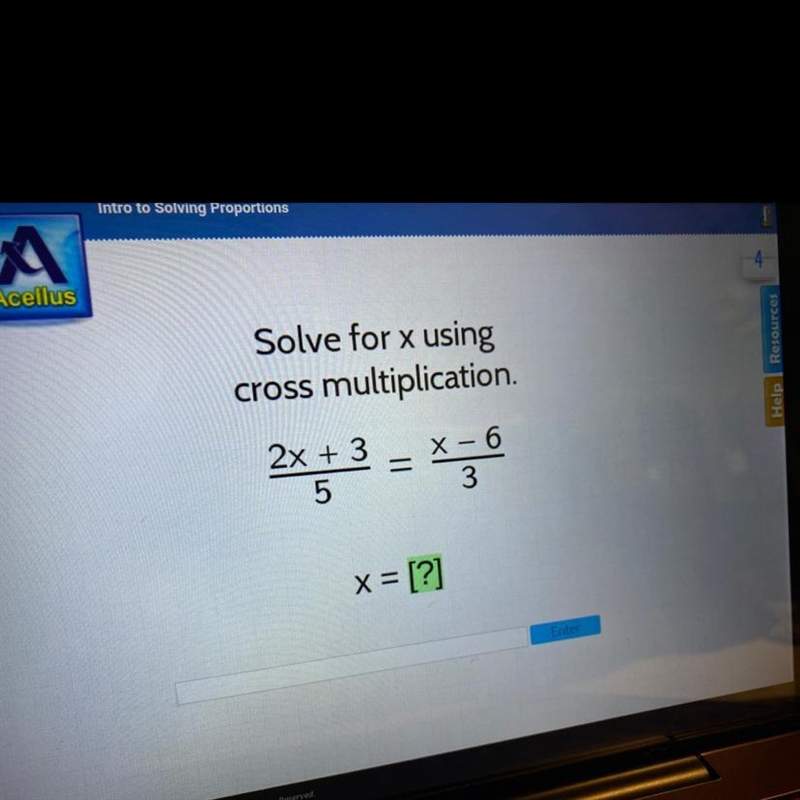 Solve for x using cross multiplication.-example-1