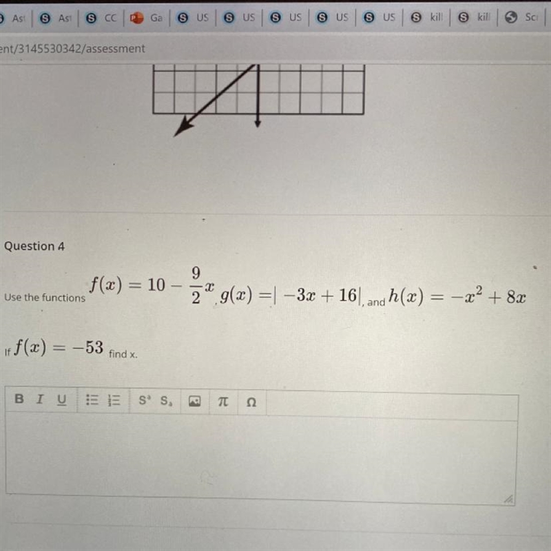 Use the functions to find x-example-1