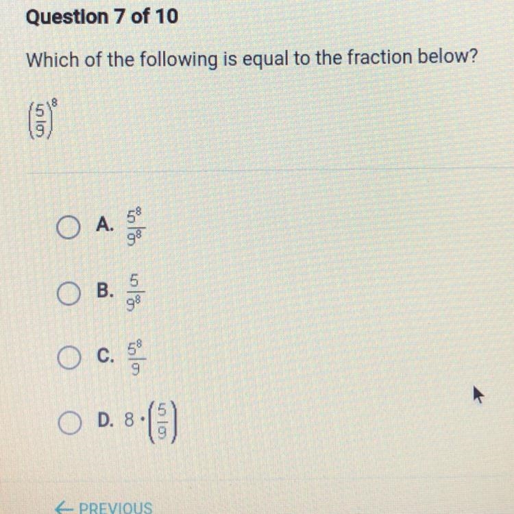 Which of the following is equal to the fraction below-example-1