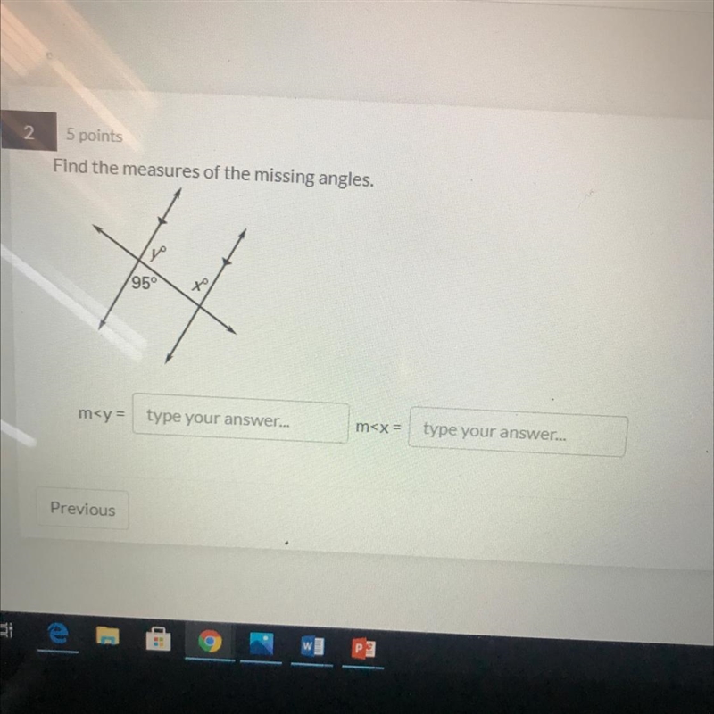 Find the measure of the missing angle-example-1