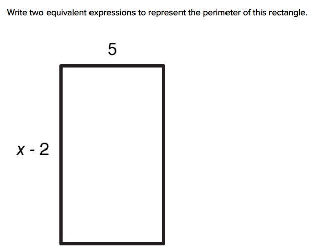 Write two equivalent fractions for the perimeter of this rectangle. (not sure if this-example-1