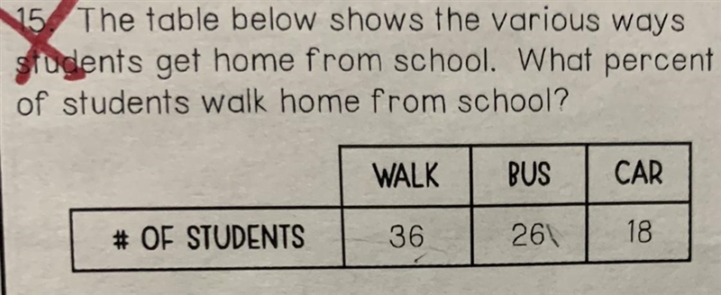 What percent is students walk home from school-example-1