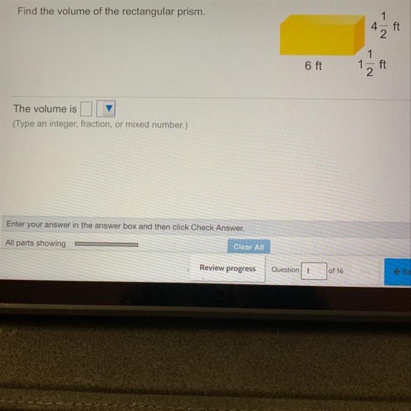 Find the volume of the rectangular prism-example-1