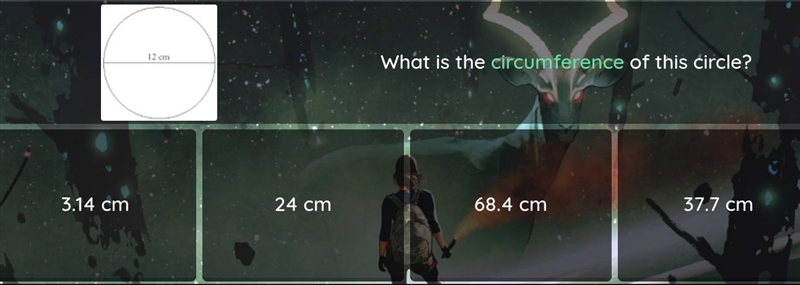 What is the circumference of this circle.-example-1